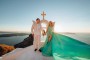 Ирина и Виталий. Нереально красивая свадьба на острове Санторини в Греции 10